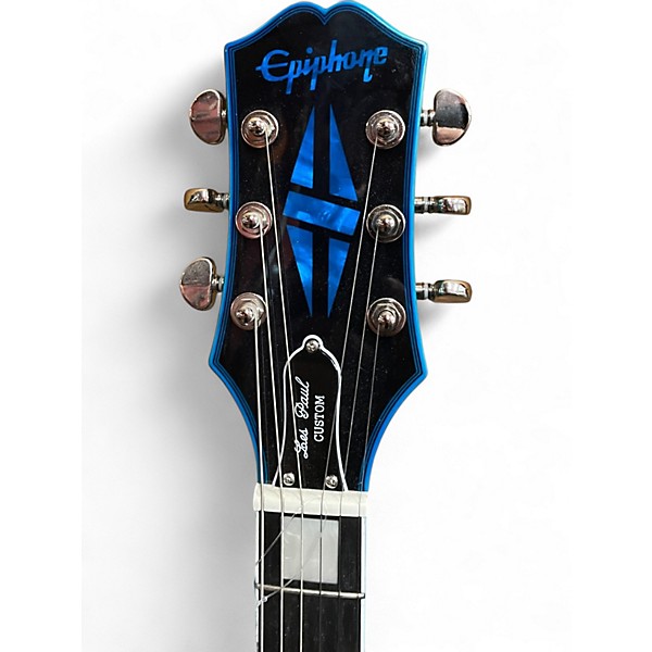 Used 2025 Epiphone LES PAUL CUSTOM WIDOW INDIGO BLUE Solid Body Electric Guitar