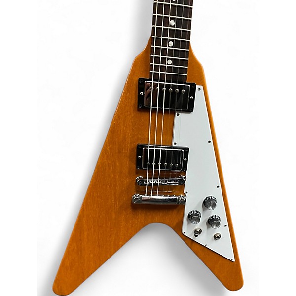 Used 2022 Gibson FLYING V 70S Vintage Natural Solid Body Electric Guitar