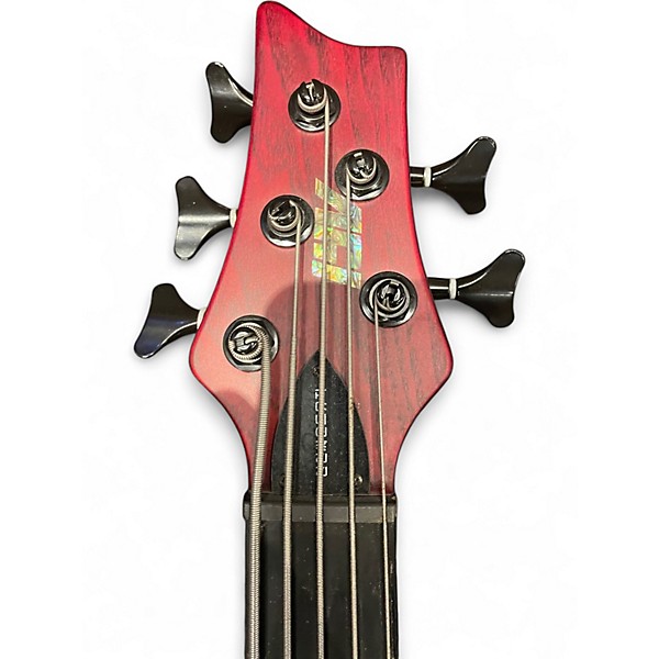 Used Iyv IBA-500 Transparent Red Electric Bass Guitar