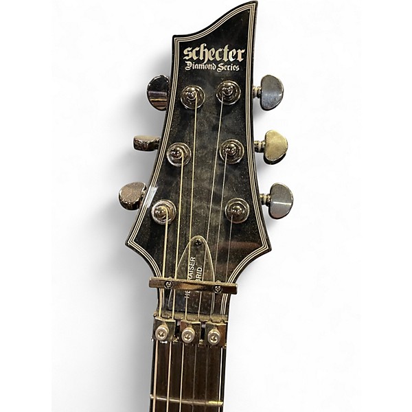 Used Schecter Guitar Research Hellraiser C1 Floyd Rose Sustaniac Trans Black Solid Body Electric Guitar