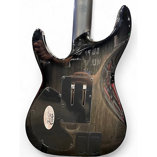 Used Schecter Guitar Research Hellraiser C1 Floyd Rose Sustaniac Trans Black Solid Body Electric Guitar