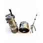 Used Premier 5 Piece CABRIA Metallic Silver Drum Kit thumbnail