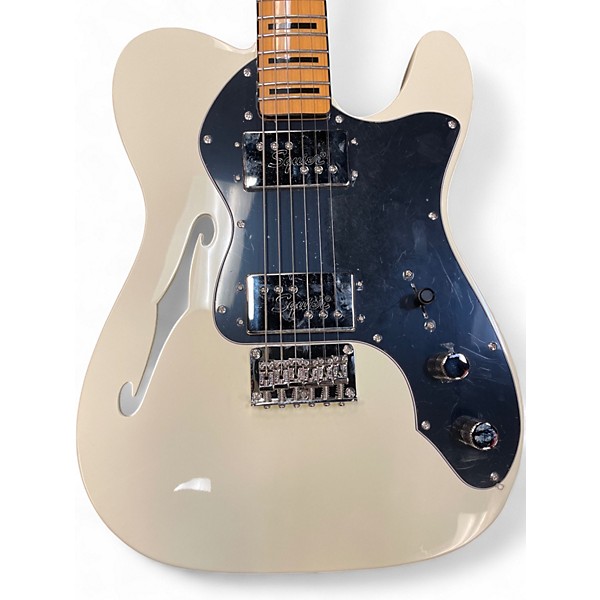 Used Squier Classic Vibe Telecaster Thinline Alpine White Hollow Body Electric Guitar