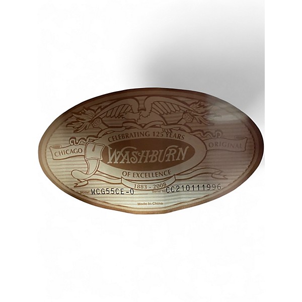 Used Washburn WCG25SCE Natural Acoustic Electric Guitar