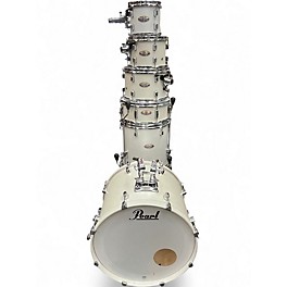 Used Pearl 7 Piece Decade Maple White Satin Pearl Drum Kit