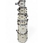 Used Pearl 7 Piece Decade Maple White Satin Pearl Drum Kit