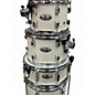 Used Pearl 7 Piece Decade Maple White Satin Pearl Drum Kit