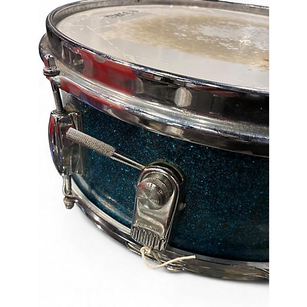 Used Slingerland 5.5X14 Sound King Blue Sparkle Drum