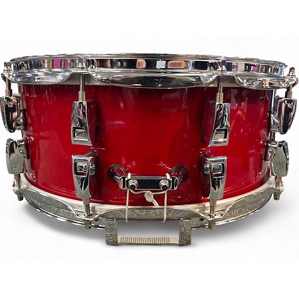 Used Yamaha 6X14 Absolute Snare Candy Apple Red Drum