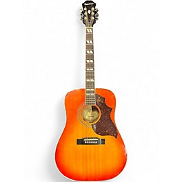 Used 2017 Epiphone Hummingbird Pro Sunburst Acoustic Electric Guitar