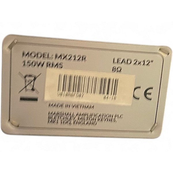 Used Marshall MX212 2x12 Guitar Cabinet