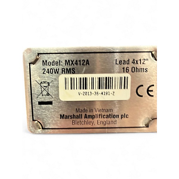 Used Marshall MX412A 240W 4x12 Guitar Cabinet