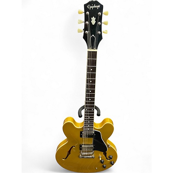 Used Epiphone ES335 Gold Top Hollow Body Electric Guitar