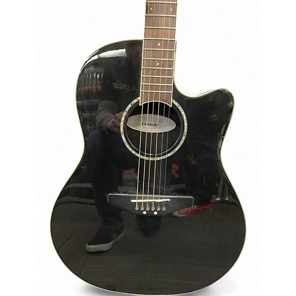 Used Ovation GC057 CELEBRITY Black Acoustic Electric Guitar