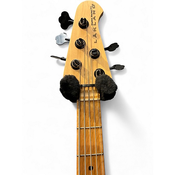 Used Lakland 55-OS Skyline Series Trans Black Electric Bass Guitar