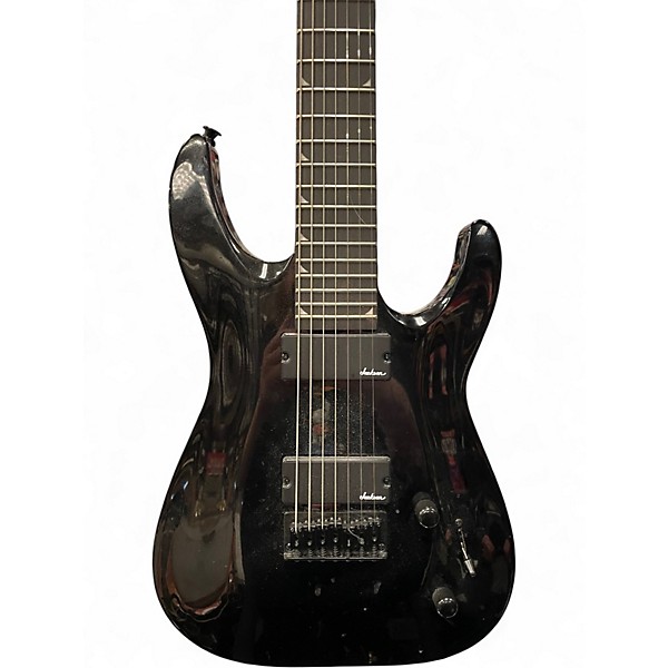 Used Jackson JS22-7 Dinky 7 String Black Solid Body Electric Guitar