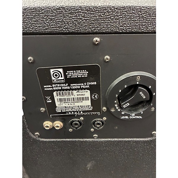 Used Ampeg SVT610HLF 1200W 6x10 Bass Cabinet