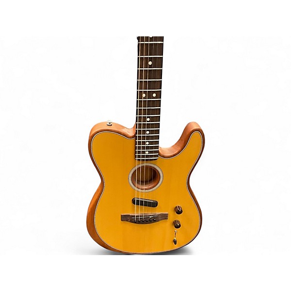 Used Fender Acoustasonic Player Telecaster Natural Acoustic Electric Guitar