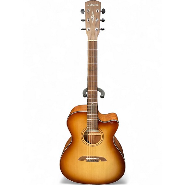 Used Alvarez AF60CE Folk SHADOW BURST Acoustic Electric Guitar