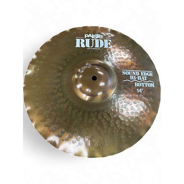 Used Paiste 14in Rude Sound Edge Hi Hat Bottom Cymbal