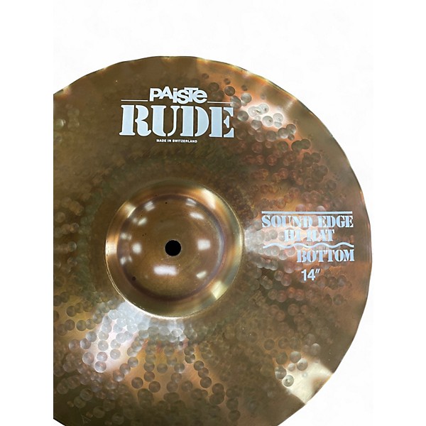 Used Paiste 14in Rude Sound Edge Hi Hat Bottom Cymbal