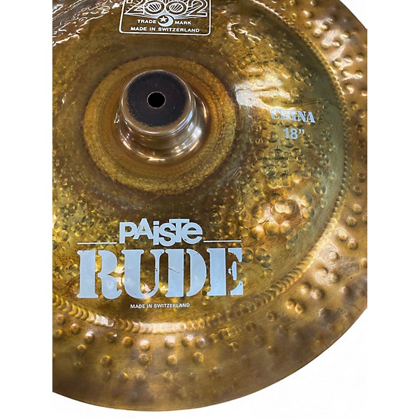 Used Paiste 18in 2002 RUDE Cymbal