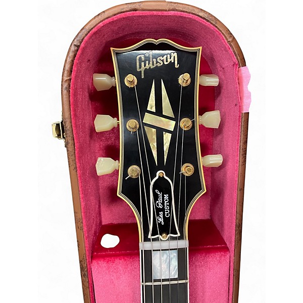 Used Gibson 1957 Reissue Les Paul Custom Black Beauty Black Solid Body Electric Guitar