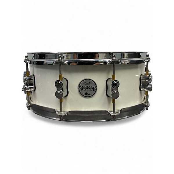 Used PDP by DW 14in Concept Series Snare Alpine White Drum