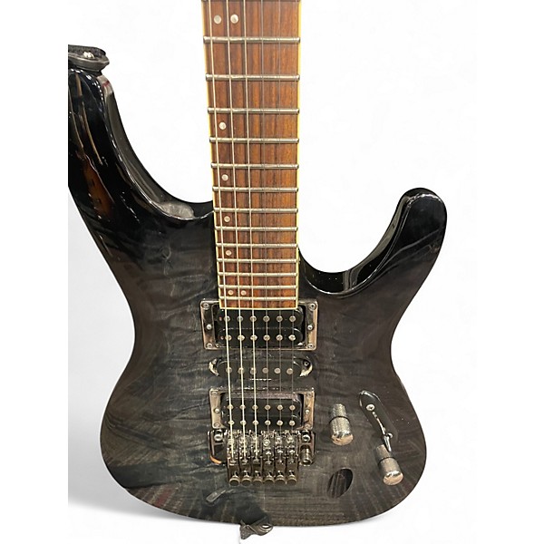 Used Ibanez S670QM S SERIES BLACK Solid Body Electric Guitar