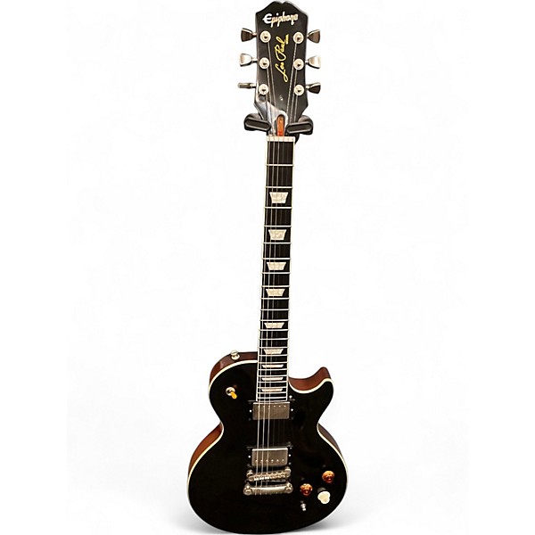 Used 2022 Epiphone Les Paul Standard 1950s Black Sparkle Solid Body Electric Guitar