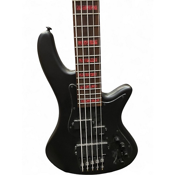 Used Schecter Guitar Research STEALTH5 Satin Black Electric Bass Guitar