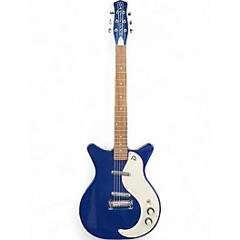 Used Danelectro '59M NOS+ Blue Sparkle Solid Body Electric Guitar