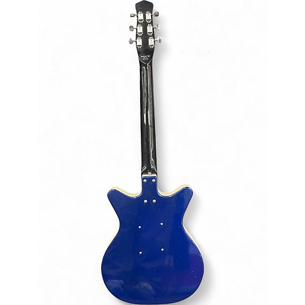 Used Danelectro '59M NOS+ Blue Sparkle Solid Body Electric Guitar
