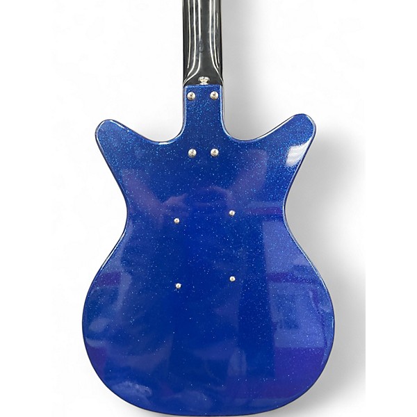 Used Danelectro '59M NOS+ Blue Sparkle Solid Body Electric Guitar