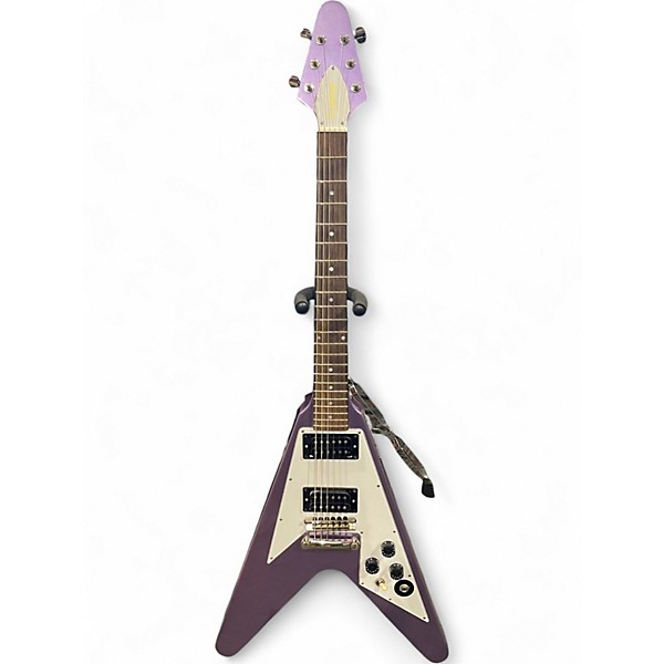 Used 2024 Epiphone Kirk Hammett 1979 Flying V PURPLE METALLIC Solid Body Electric Guitar