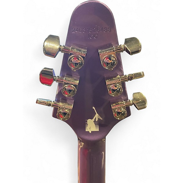 Used 2024 Epiphone Kirk Hammett 1979 Flying V PURPLE METALLIC Solid Body Electric Guitar