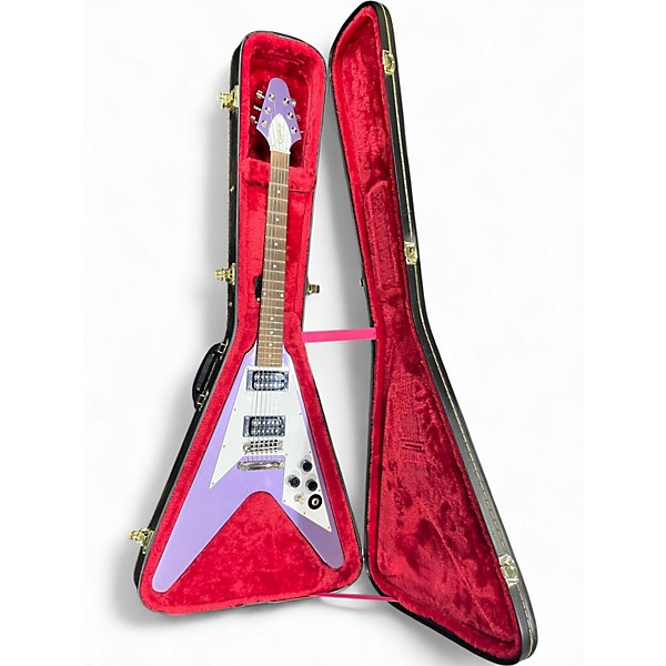 Used 2024 Epiphone Kirk Hammett 1979 Flying V PURPLE METALLIC Solid Body Electric Guitar