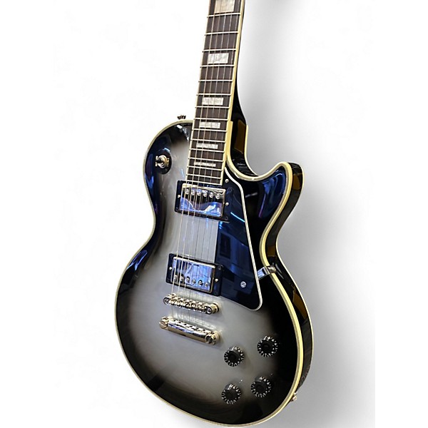 Used 2022 Epiphone Les Paul Custom Silverburst Solid Body Electric Guitar