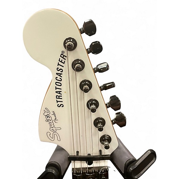 Used 2017 Squier Contemporary Active Stratocaster HH Alpine White Solid Body Electric Guitar