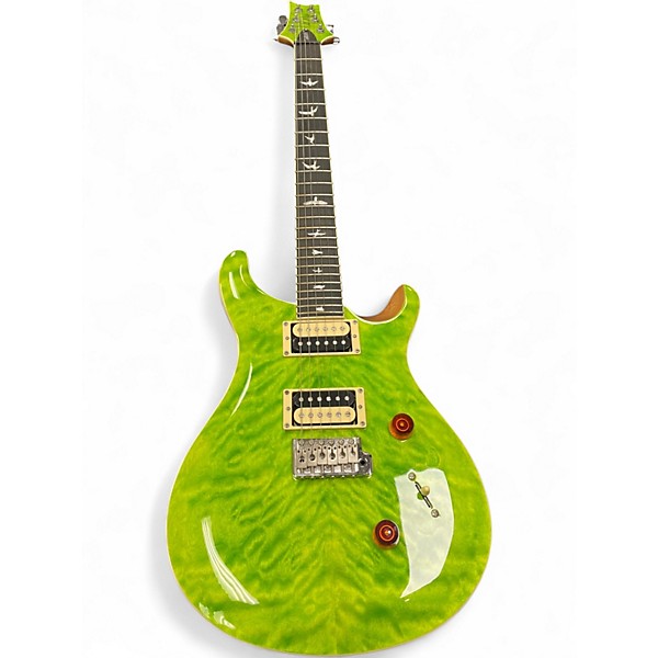 Used PRS SE Custom 24 ELECTRIC GREEN Solid Body Electric Guitar