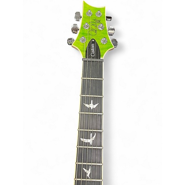 Used PRS SE Custom 24 ELECTRIC GREEN Solid Body Electric Guitar