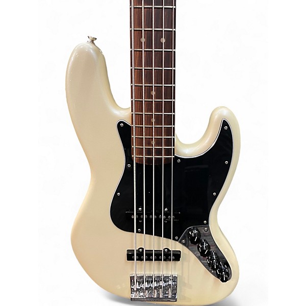Used Fender Player II 5 String Jazz Bass Olympic Pearl White Electric Bass Guitar