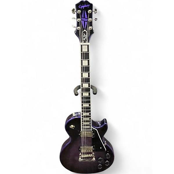 Used 2025 Epiphone LES PAUL CUSTOM PURPLE WIDOW Solid Body Electric Guitar