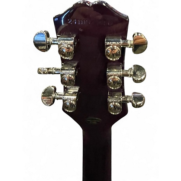 Used 2025 Epiphone LES PAUL CUSTOM PURPLE WIDOW Solid Body Electric Guitar