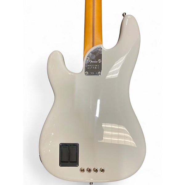 Used Fender American Ultra II Precision Bass WHITE Electric Bass Guitar