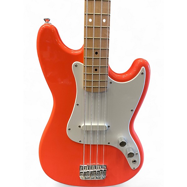 Used Squier SONIC BRONCO TAHITIAN CORAL Electric Bass Guitar