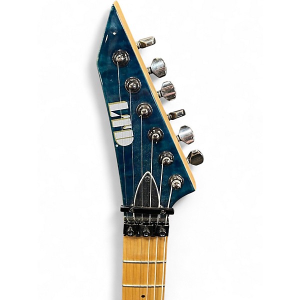 Used ESP MH103QMA Left Handed Blue Electric Guitar