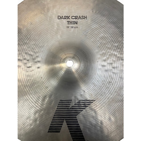 Used Zildjian 15in K Thin Dark Crash Cymbal