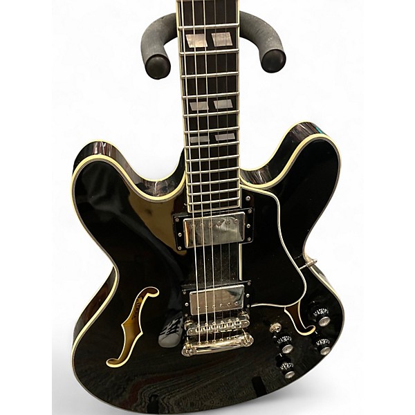 Used Eastman T486 Black Hollow Body Electric Guitar