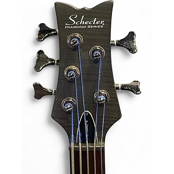 Used Schecter Guitar Research Stiletto Studio 5 String SEE THRU BLACK Electric Bass Guitar